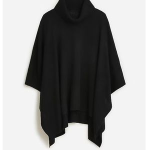 J.Crew Turtleneck Poncho Wool-Cashmere Blend, One Size